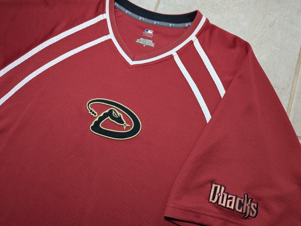 Arizona Diamondbacks Men's XL Embroidered Short Sleeve Jersey Shirt Pullover Red